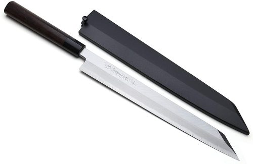 Yoshihiro Hongasumi White Steel Yanagi-Kiritsuke Sushi Sashimi Japanese Knife Review