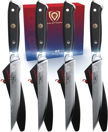 DALSTRONG Damascus  Japanese AUS-10V Super Steel  Steak Knives Set