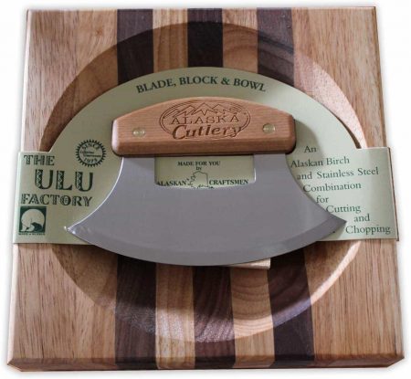 Ulu Bowl set Birch Handle AK Cutlery